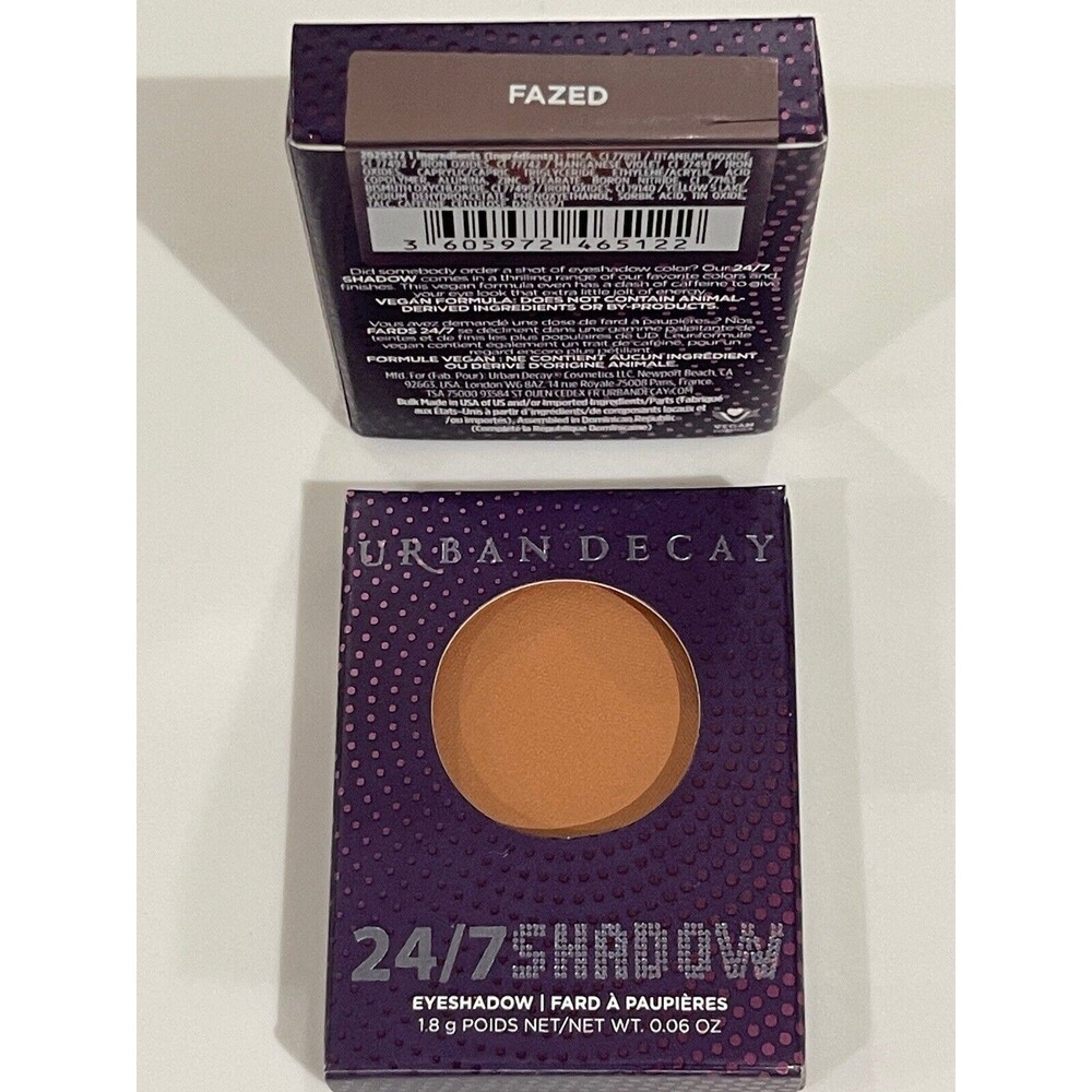 Urban Decay 24/7 Vegan Eyeshadow Fazed Neutral orange matte Lot Of 2 New In Box